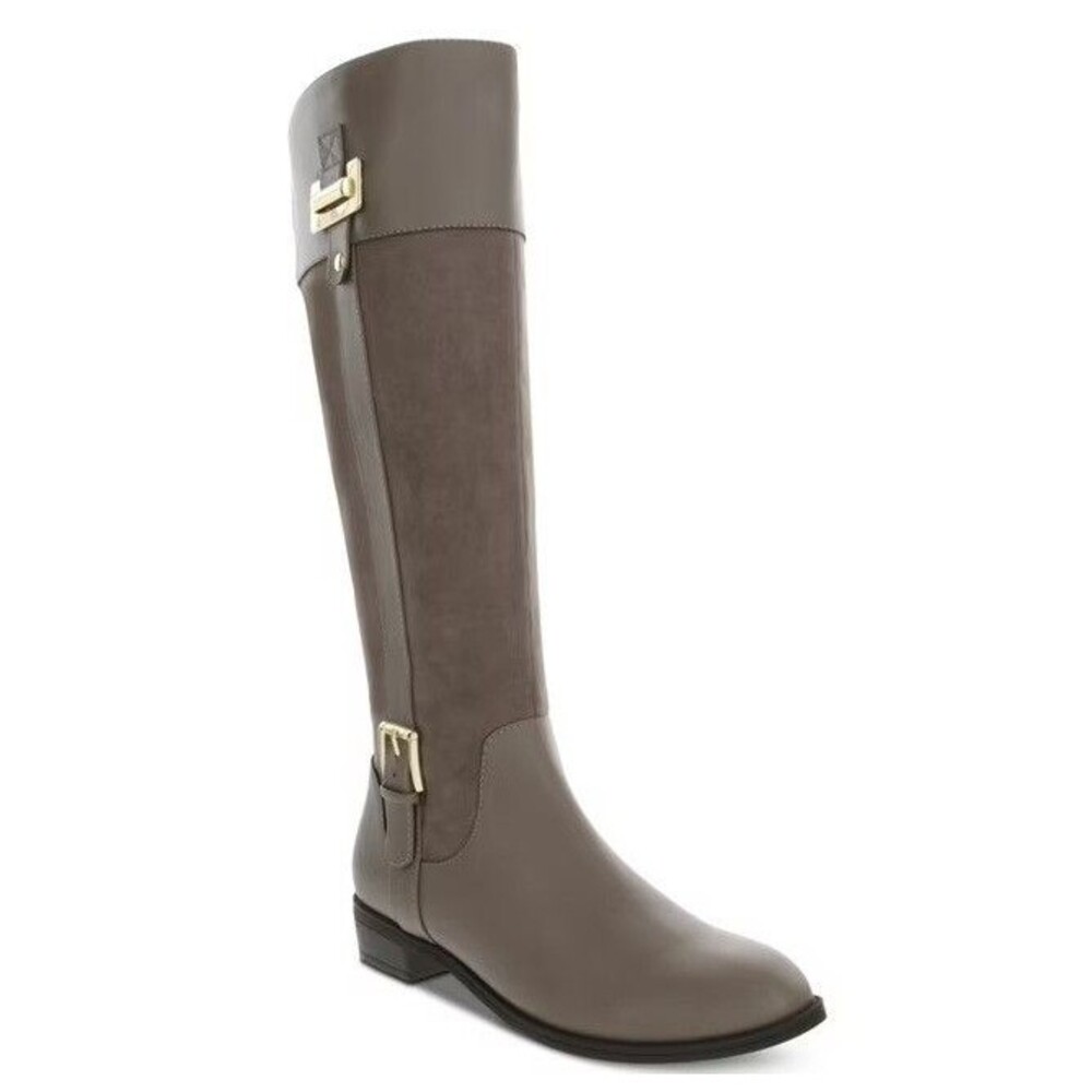 Karen Scott Womens 7.5 W WC Stone Grey Knee High Riding Boots DISPLAY HV6
